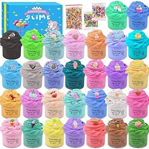 Paquete De 30 Slimes Diseño Cupcakes De Colores Para Niños