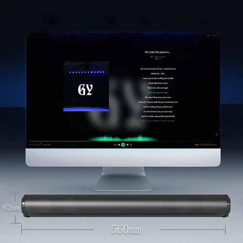 Barra De Sonido Larga Inalámbrica Bluetooth Portátil