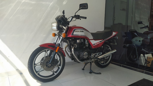 Imagem 1 de 8 de Honda Cb 450 E Vermelha 1984 Impecável Placa Preta
