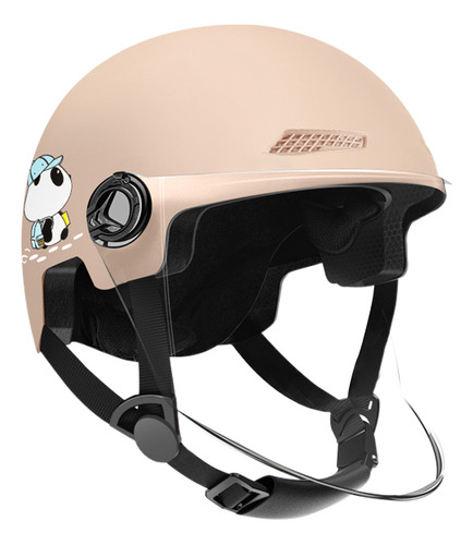 Casco De Moto Half Helmet Para Hombre Y Mujer, Batería Eléct