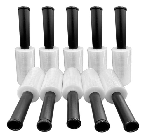Kit Com 10 Rolos De Filme Stretch Transparente-com Aplicador