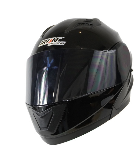 Casco Abatible Leds Rojo-azul Iron Racing Dot Ir-190 King Nm