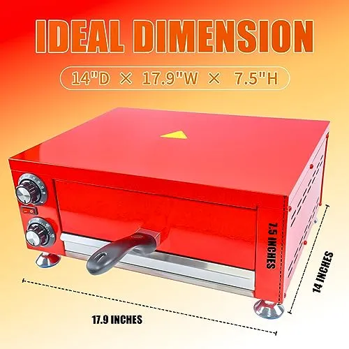 Horno Eléctrico Para Pizza Kooten Para Interiores, 12 Encime