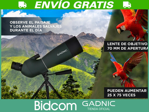 Imagen 3 de 9 de Telescopio Monocular Portátil Gadnic + Tripode