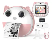 Comprar Hellobaby - Cámara De Impresión Instantánea Para Niños, Visualización Ips De 3.2 Pulgadas, Cámara De Viaje Portátil Para Niños De 3 A 12 Años Con Tarjeta Sd De 16 Gb, Cámaras De Video Digital Hd 1080p
