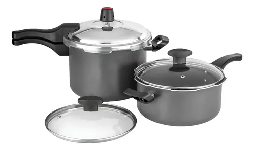 Jogo De Panelas Cozillar Pressão 3 E 4,5 Litros Antiaderente