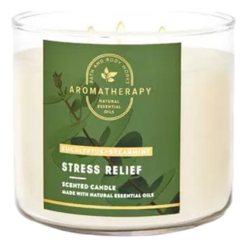Bath And Body Works Vela 3 Mechas Eucalyptus Spearmint Beige 3 Wick Candle Eucalyptus Spearmint