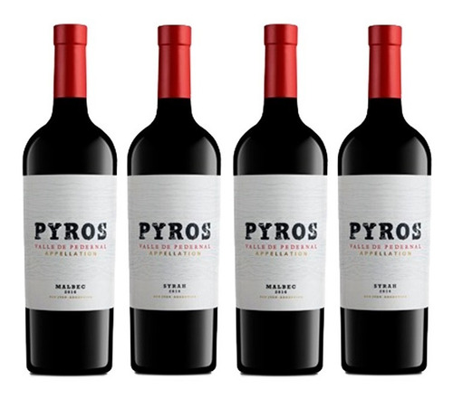 Vino Pyros 2 Malbec + 2 Syrah 750ml