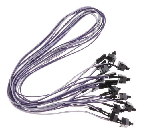 10pcs 2pin Cable De Alimentación De Escritorio Con Botón