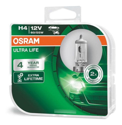 Par Lampada Osram H4 Ultra Life Garantia 4 Anos