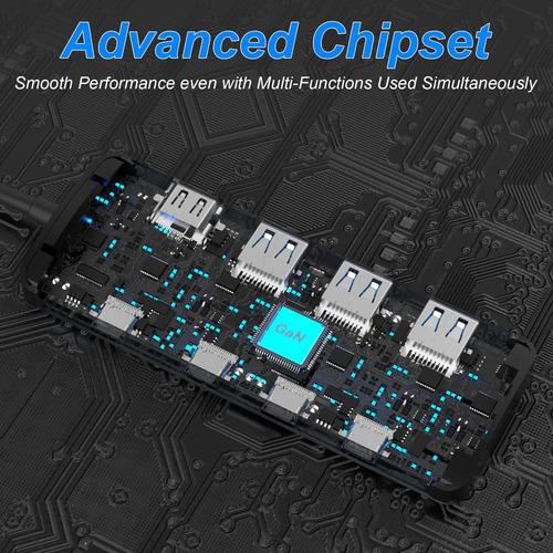 Hub Usb C 8 En 1 Adaptador Multipuerto Usb C De 10 Gbps Con