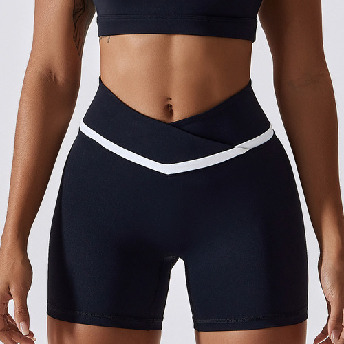Contrastingcolor Hip-lifting Nude Sports Shorts Quick-drying