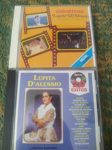 Lupita D Alessio 2 Cds Excelentes , Éxitos Y Mentiras 