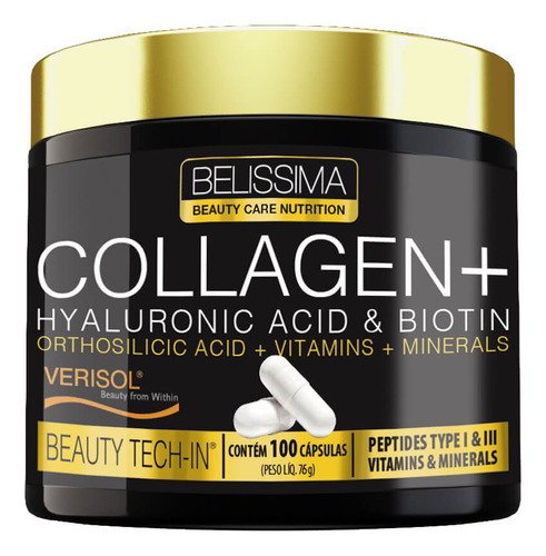 Collagen Plus 100 Caps - Belíssima Belíssima Sabor Sem sabor