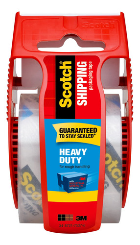 Scotch Heavy Duty Shipping Packaging Tape With Dispenser , .