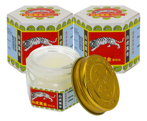 Pack 6 Crema Bálsamo De Tigre Blanco Pomada China Dolor 15g