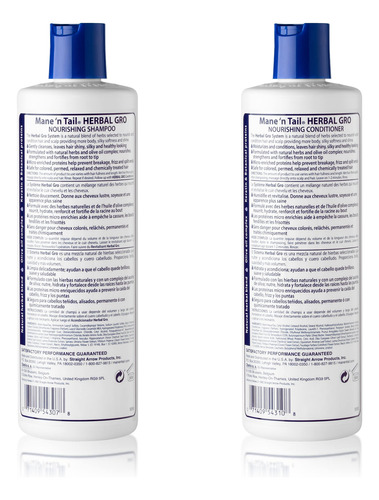 ChampĂș Y Acondicionador Mane 'n Tail Herbal Gro 355 Ml Cada