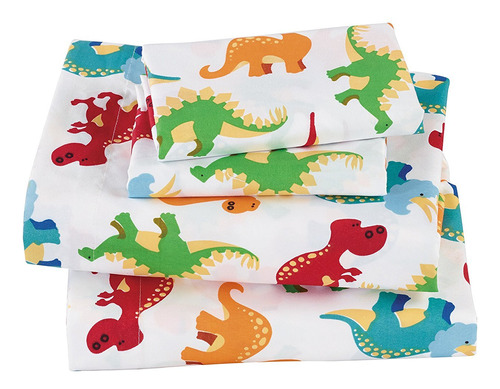 Linen Plus Juego De Sabanas Para Ninos/adolescentes, Dinosau