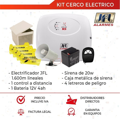Imagen 1 de 4 de Kit Cerco Electrico Guayaquil Jfl Electrificador Cerca