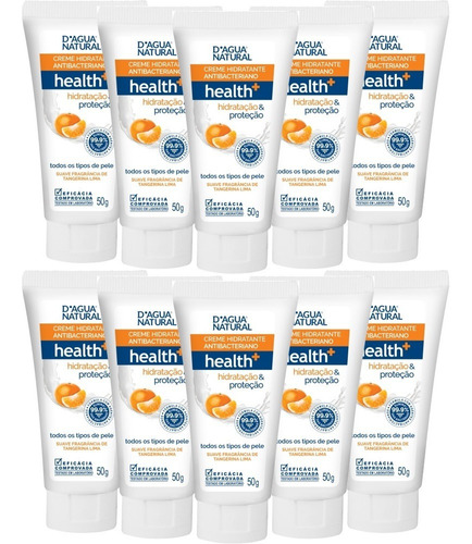  10 Creme Hidratante Antibacteriano Health+ 50g Dagua Natural