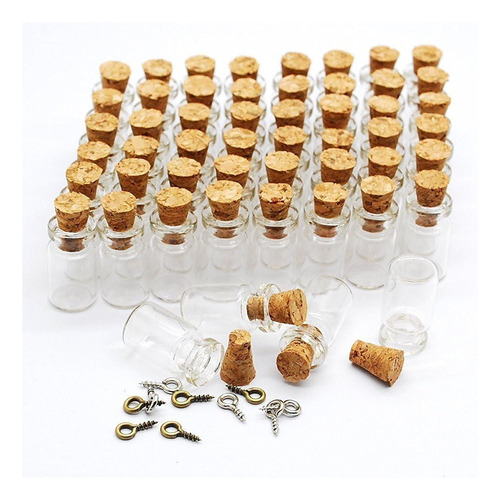 100pcs 0.5ml-extra Mini Tiny Frascos De Vidrio Transpar...