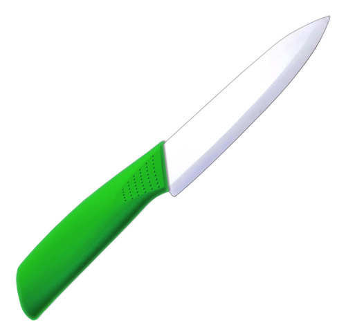 Cuchillo De Ceramica Con Mango De Silicona 24 Cms Color Verde