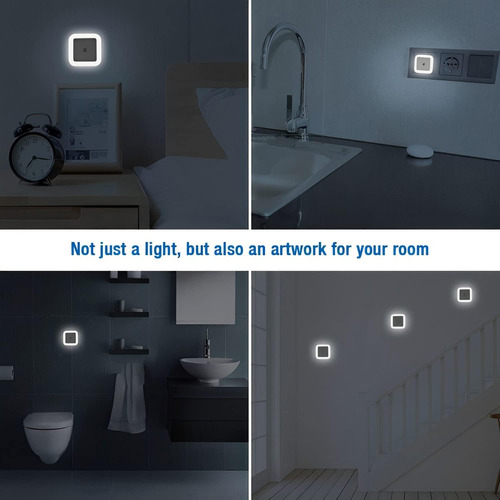 8 Luces Led Inteligentes Con Sensor De Control De Luz, Luces