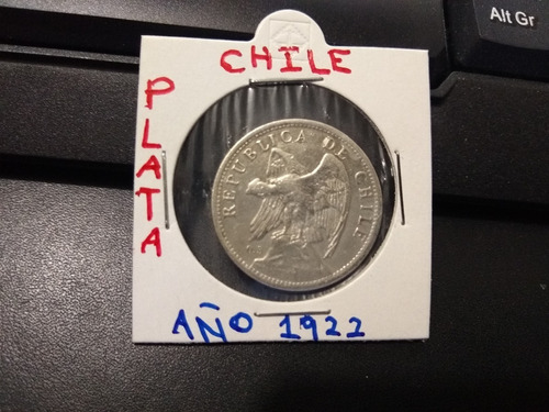 1 Peso Plata Chile 1922