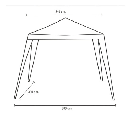 Carpa Toldo Poliéster 3x3 Mt Verde Metal Y Poliester