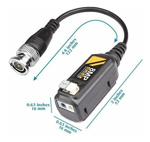 20 Pares De Conectores De Balun De Vídeo Pasivos Ahd/tvi/cvi