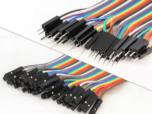 Imagen 2 de 3 de 40 Cables Dupont Macho Hembra 20cm Protoboard -pdiy-