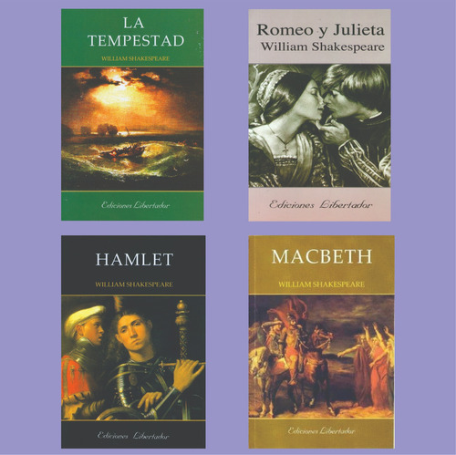 Shakespeare 4 Libros - Hamlet, La Tempestad, Romeo Y Julieta