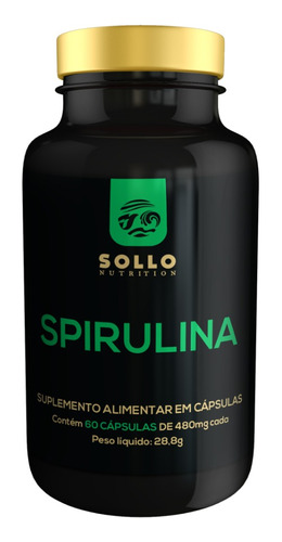 Spirulina - 60 Caps - Sollo Nutrition