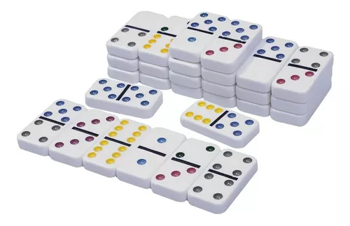 Juego de mesa domino seis colores