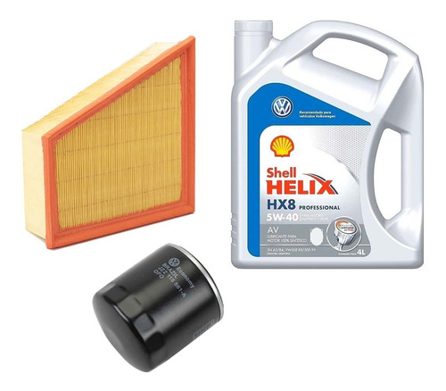 Kit Filtro Aceite + Aire Vw Suran + Aceite Shell 5w40 4 Lt