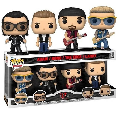 Pack C/4 Funko Pop Banda U2 Bono/adam/the Edge/larry