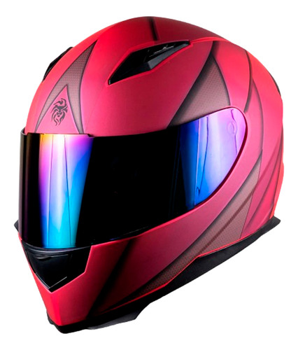 Casco Motocicleta Kov Novak Blade Integral Certificado Dot Rosa Oscuro Solido L