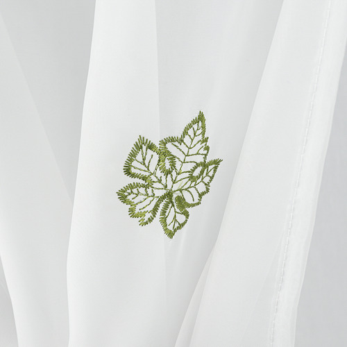 Cortinas Cocina Frutas Bordado Semitransp 2pzs Lino Algodón Uva