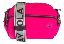 Bolsa bandolera Bimba y Lola Olympia Collection Bolso bandolera M nylon  diseño liso de nailon negra con correa de hombro negra y blanca