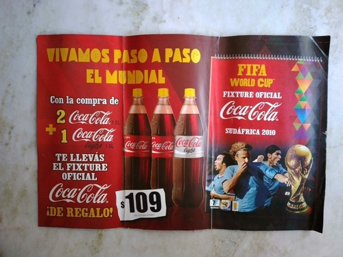 Cartel, Poster Coca Cola,mundial Sudafrica 2010