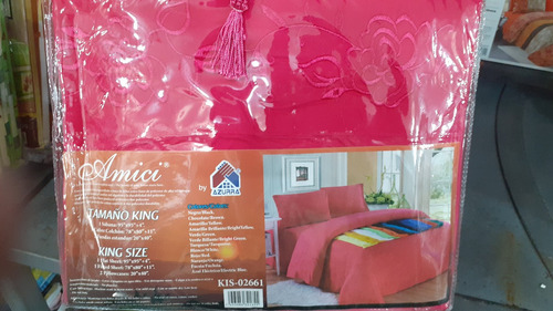 Juego De Sabana King Zize 2x2 Unicolor Marca Amici