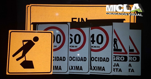 Carteles Viales, Chapa, Reflectivo, Obra Construcción, Señal