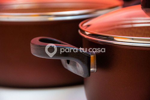 Batería Cocina Olla Cacerola Aluminio Teflón Florence 5p Mta