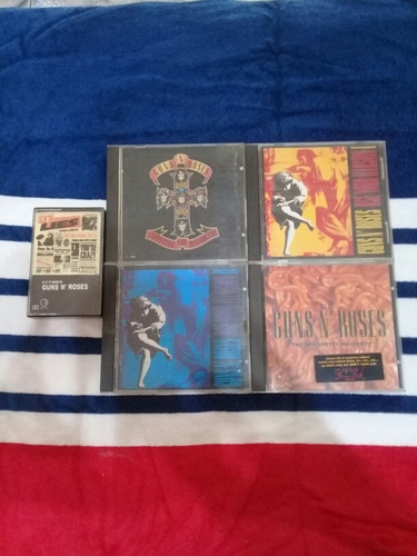 Cd's X 4 Guns And Roses + Cassette. Retro.