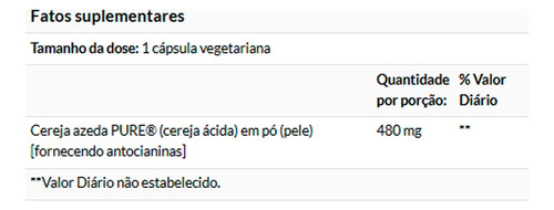 Cereja Ácida Life Extension Com Cherrypure 60 Capsulas 4un