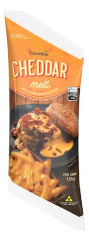 Molho Cheddar Melt Queijo Cremoso Schreiber Bisnaga 1,5kg