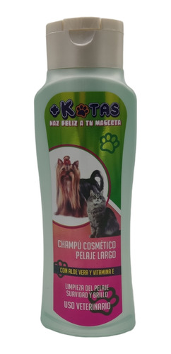 +kotas Cosmético Pelo Largo 400ml Shampoo P/ Perros Y Gatos 