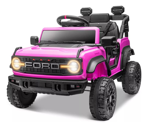 Camioneta Eléctrica Ford Bronco Raptor 12v Color Rosa Chicle