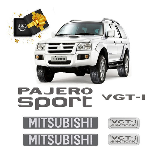 Kit Adesivos Pajero Sport Vgt-i 2009 Mitsubishi Resinados