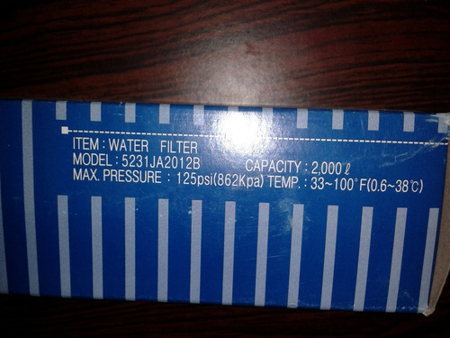 Filtro Para Nevera LG 5231ja2012b Nuevo Original